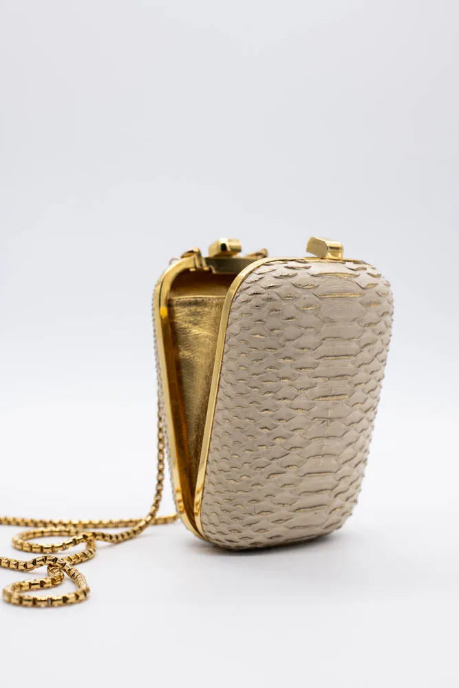 Arti Moda Pill Box Clutch - Ivory