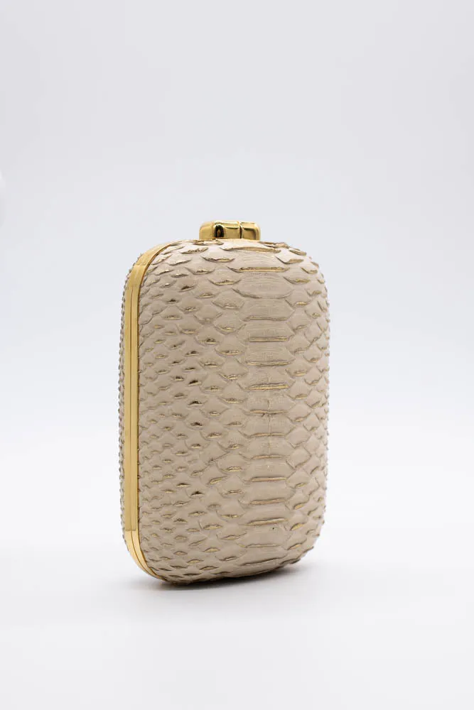 Arti Moda Pill Box Clutch - Ivory