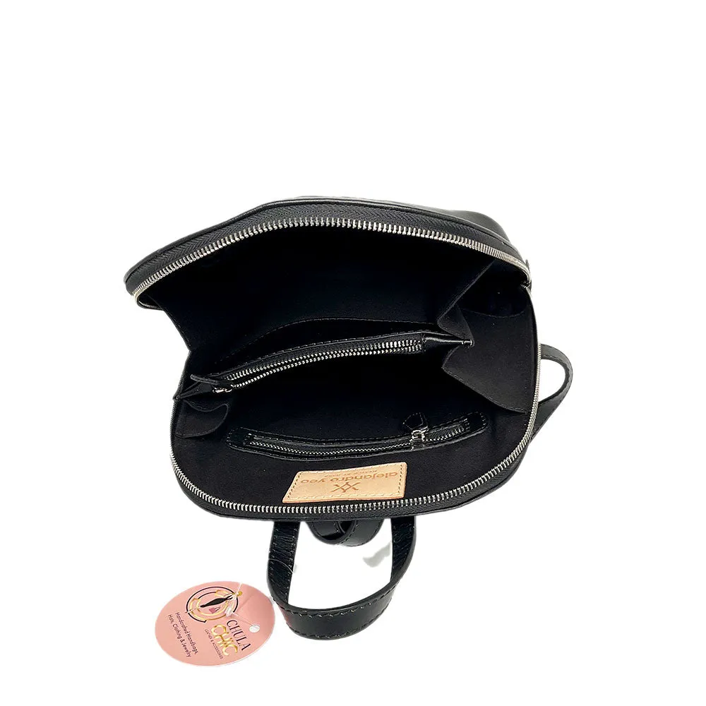 Artisan Black genuine Leather backpack