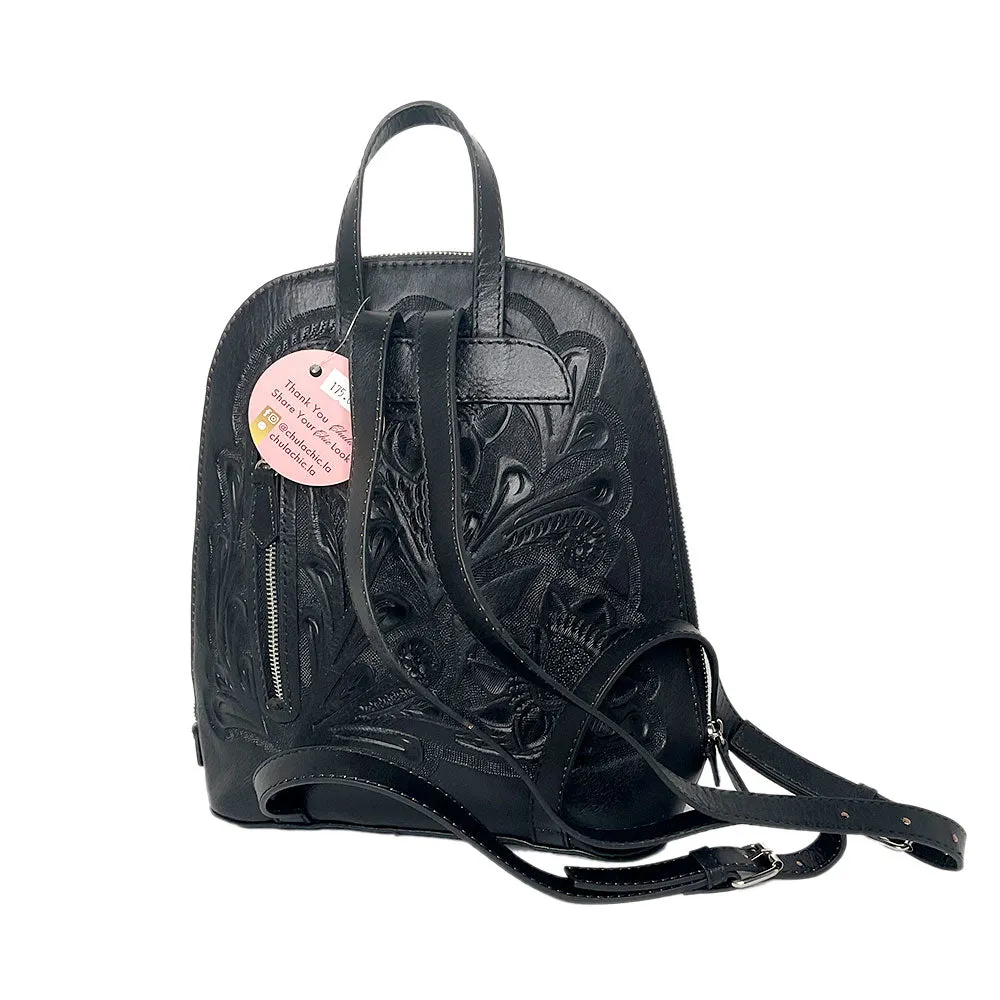 Artisan Black genuine Leather backpack