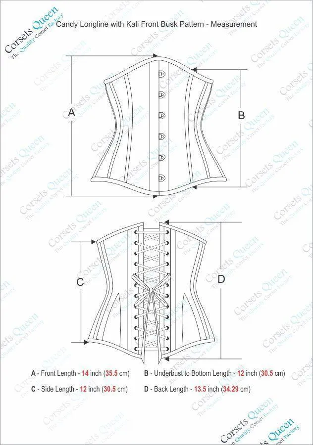 Atinkson Lace Overlay Steel Boned Underbust Corset