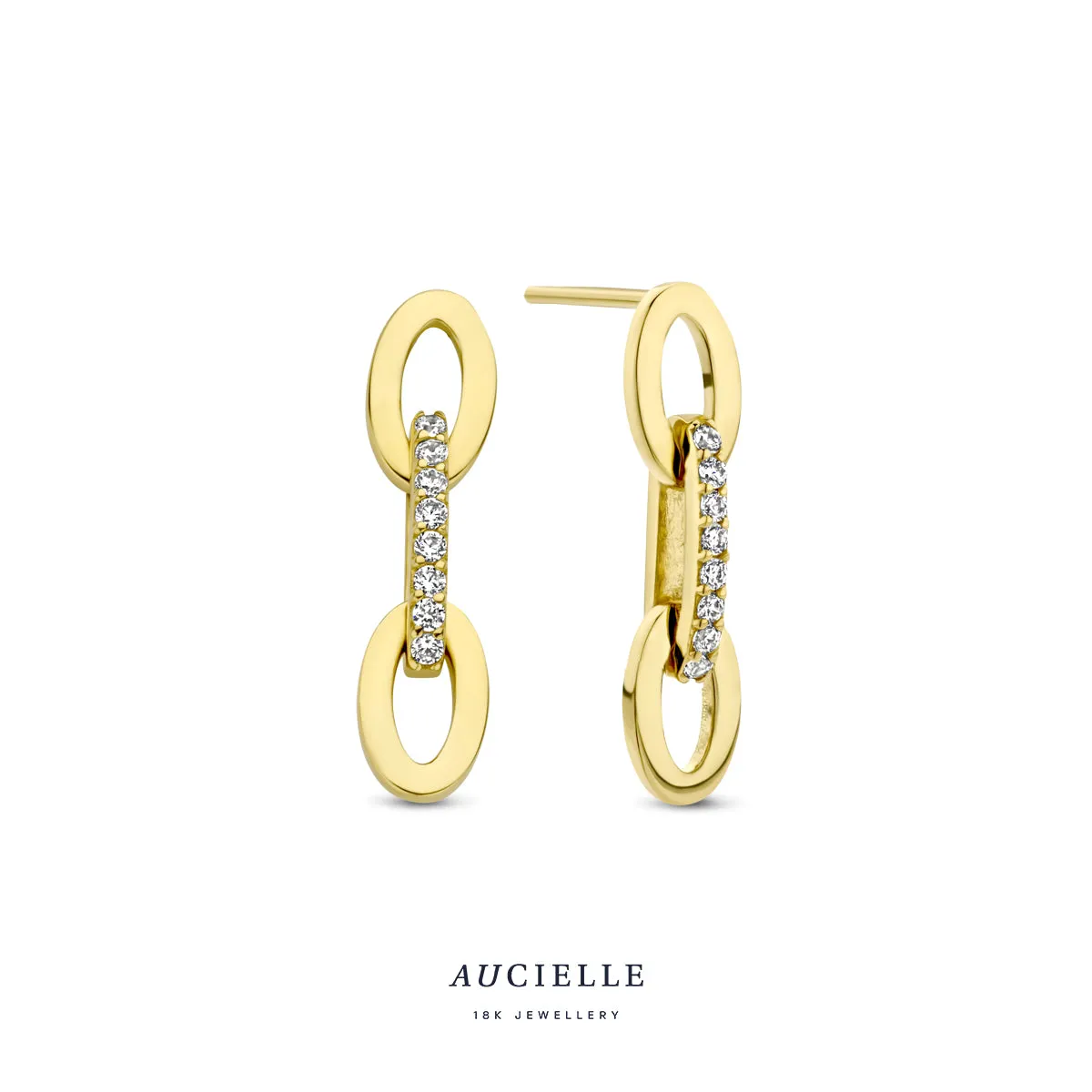 Aucielle - Boucles d'oreilles - Or Jaune et Zircons (AE0004C)