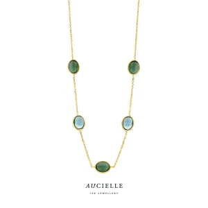 Aucielle - Collier  - Or Jaune et Topaze verte (AK0014C/45)