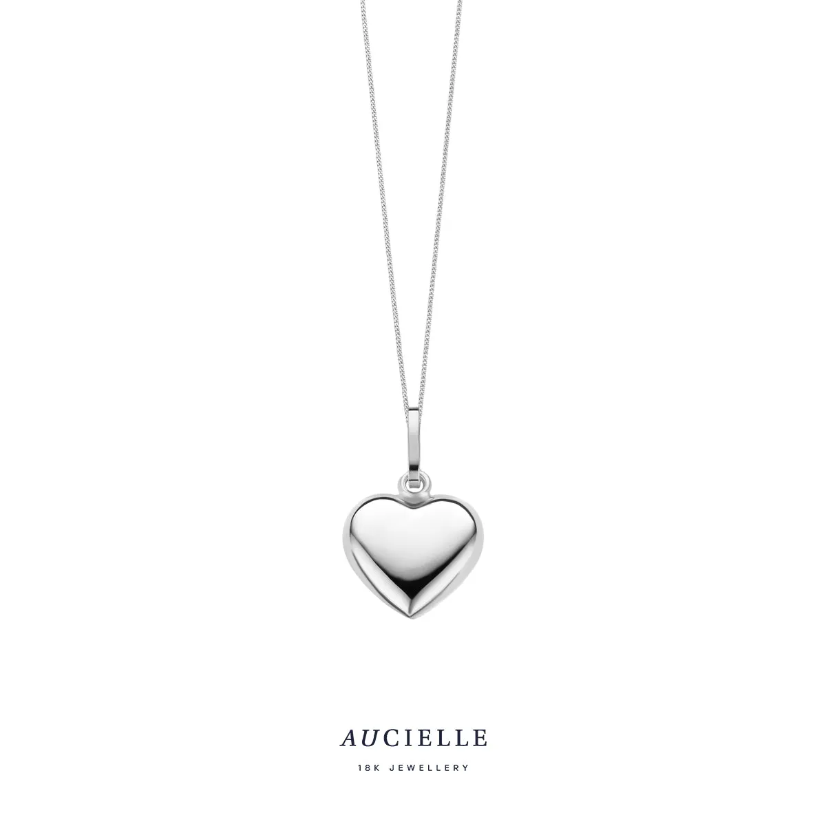 Aucielle - Pendentif - Cœur, Or Blanc (AH0035V)