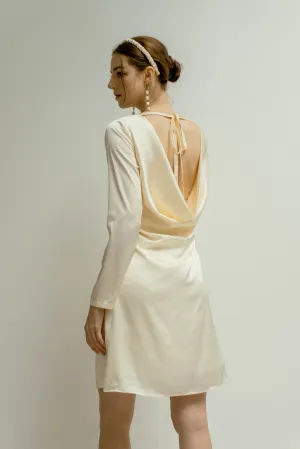 Audrey Long Sleeves Backless Mini Dress