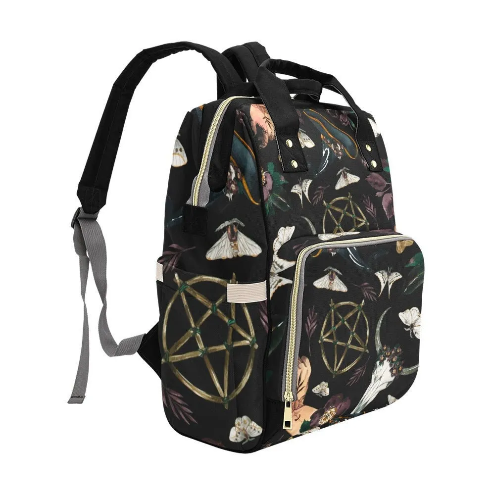 Baby Goth Skull Diaper Nappy Bag Goth Baby Bag Goth Backpack Goth Purse Goth Baby Stuff Gothic Baby Stuff Horror Spooky Nursery Skull Baby