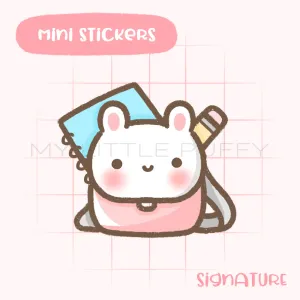 Backpack Bunny Planner Sticker