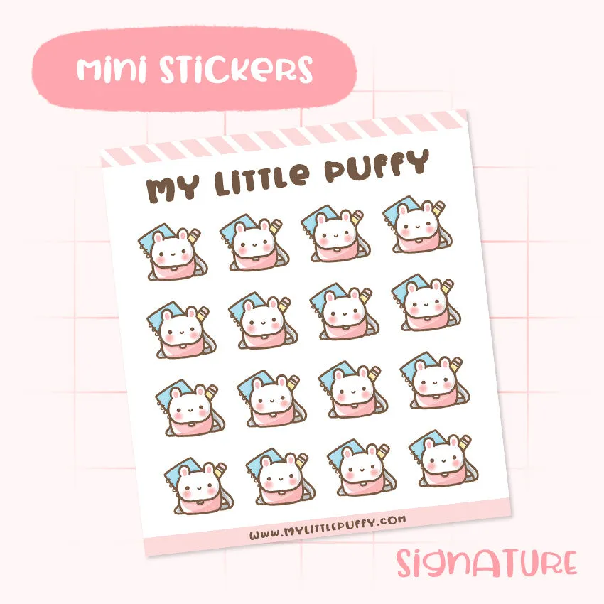 Backpack Bunny Planner Sticker