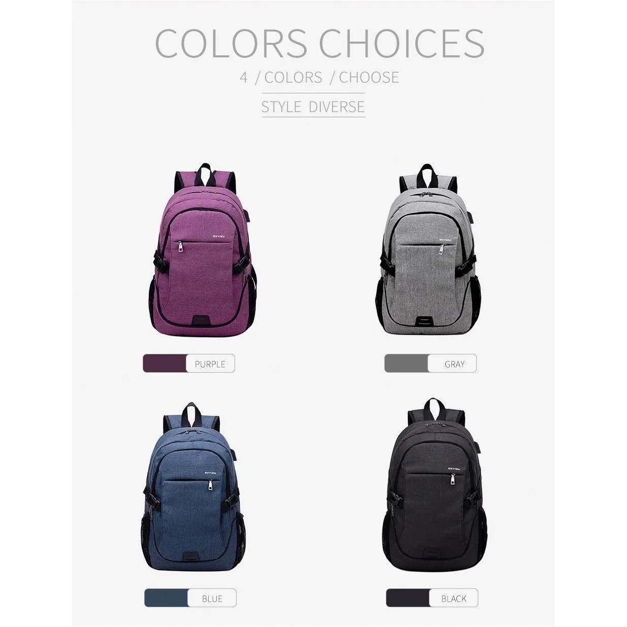 Backpack USB Charging <br> Canvas