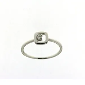 Bague avec motif - Or Blanc, Diamants (056499/A)