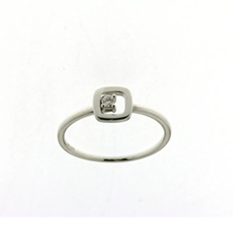 Bague avec motif - Or Blanc, Diamants (056499/A)