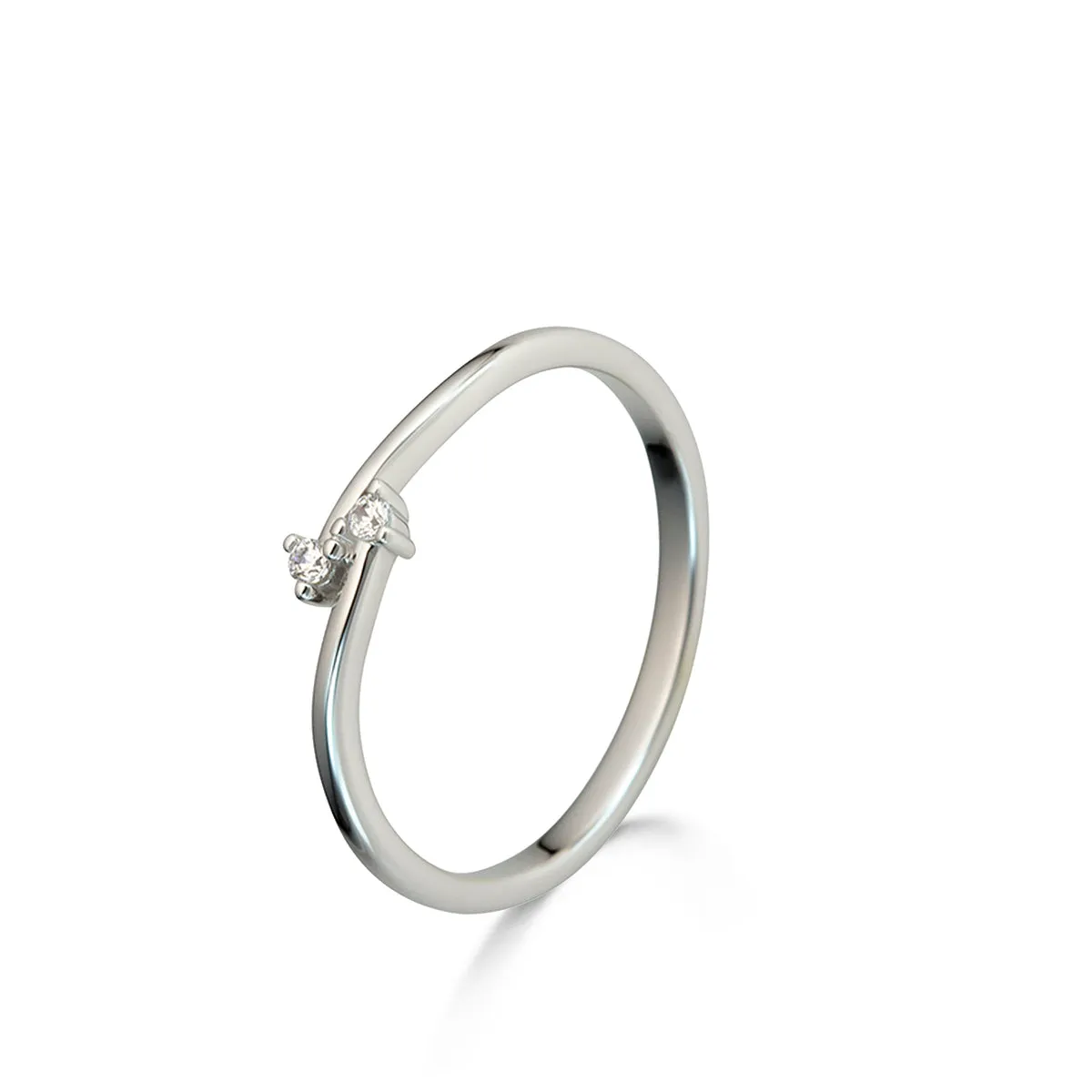 Bague avec motif - Or Blanc, Diamants (067839A)