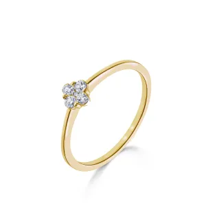 Bague avec motif - Or Jaune et Diamants (063999A)