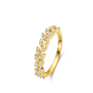Bague avec motif - Or Jaune et Diamants (067371A)