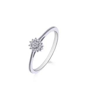 Bague cluster - Or Blanc, Diamants (062230A)