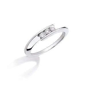 Bague Garel Envol Trilogy - Or Blanc, Diamants (14JZ18G)