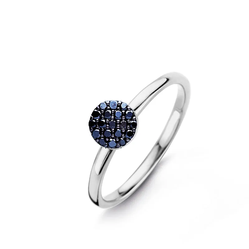 Bague One More - Eolo Or Blanc et Diamants noirs (91Z606A2)