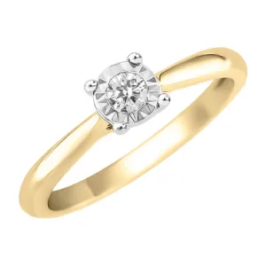 Bague solitaire - Or Jaune, Diamants (J&A3441)