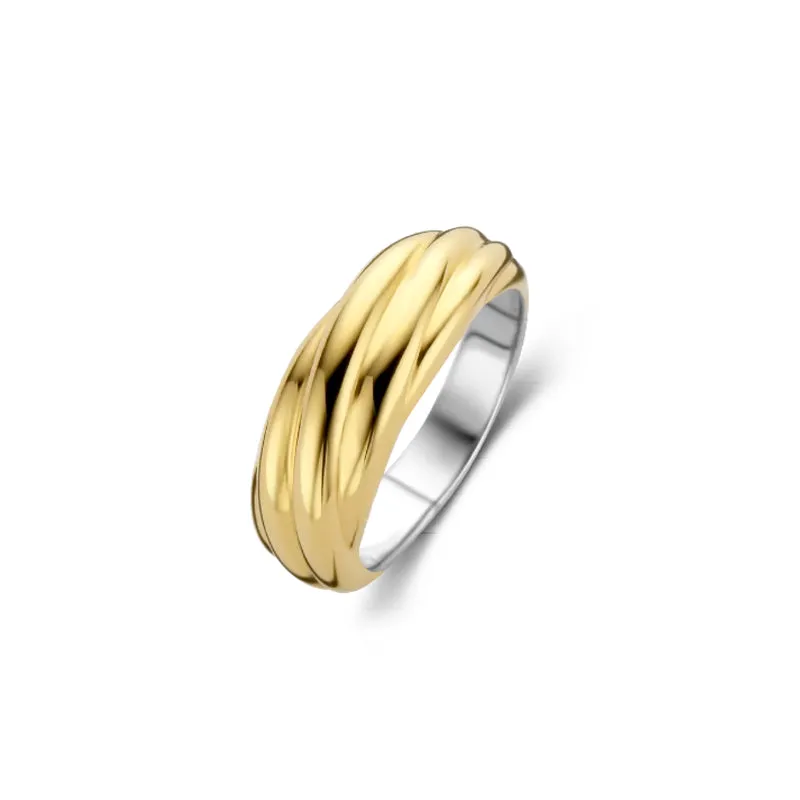 Bague TI SENTO - Argent Bicolore Doré (12239SY)