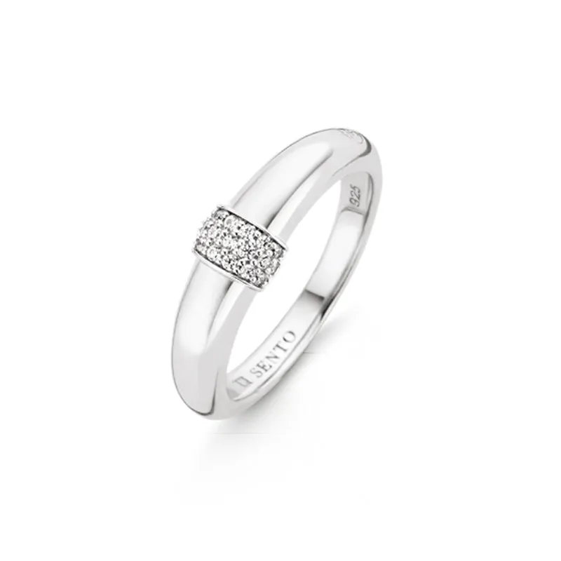 Bague TI SENTO - Argent, zircons (12151ZI)