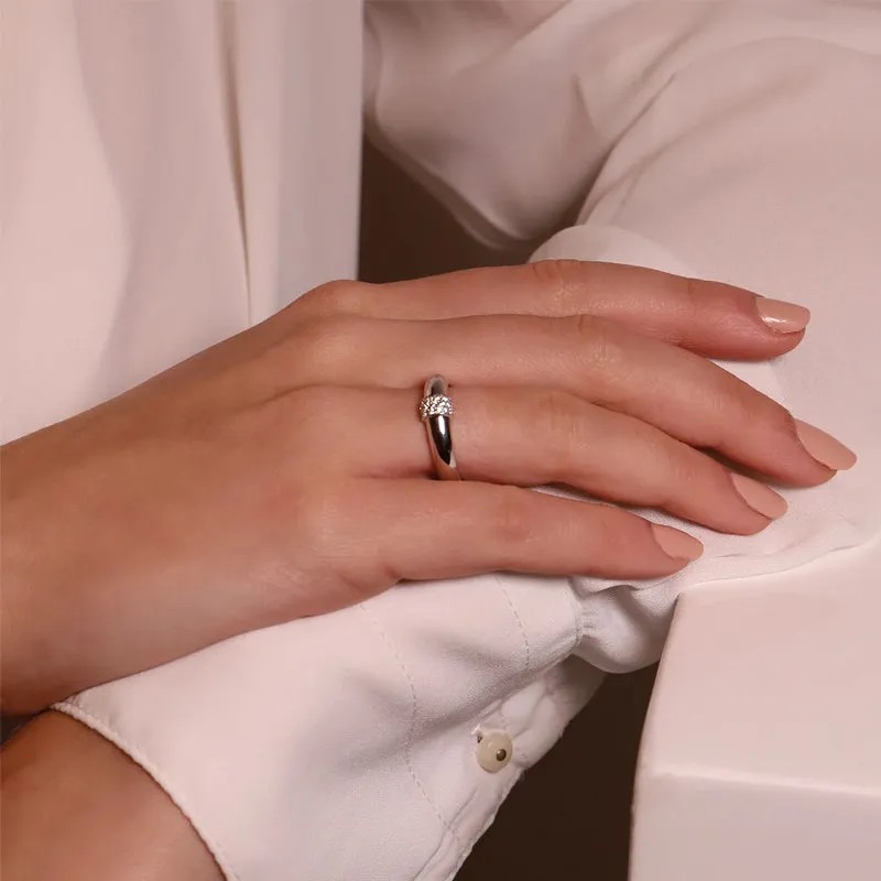 Bague TI SENTO - Argent, zircons (12151ZI)