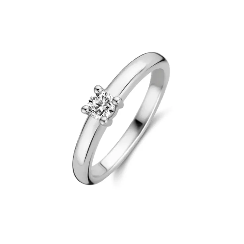 Bague TI SENTO - Argent, zircons (12212ZI)
