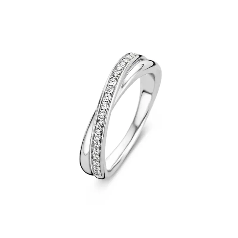 Bague TI SENTO - Argent, zircons (1953ZI)