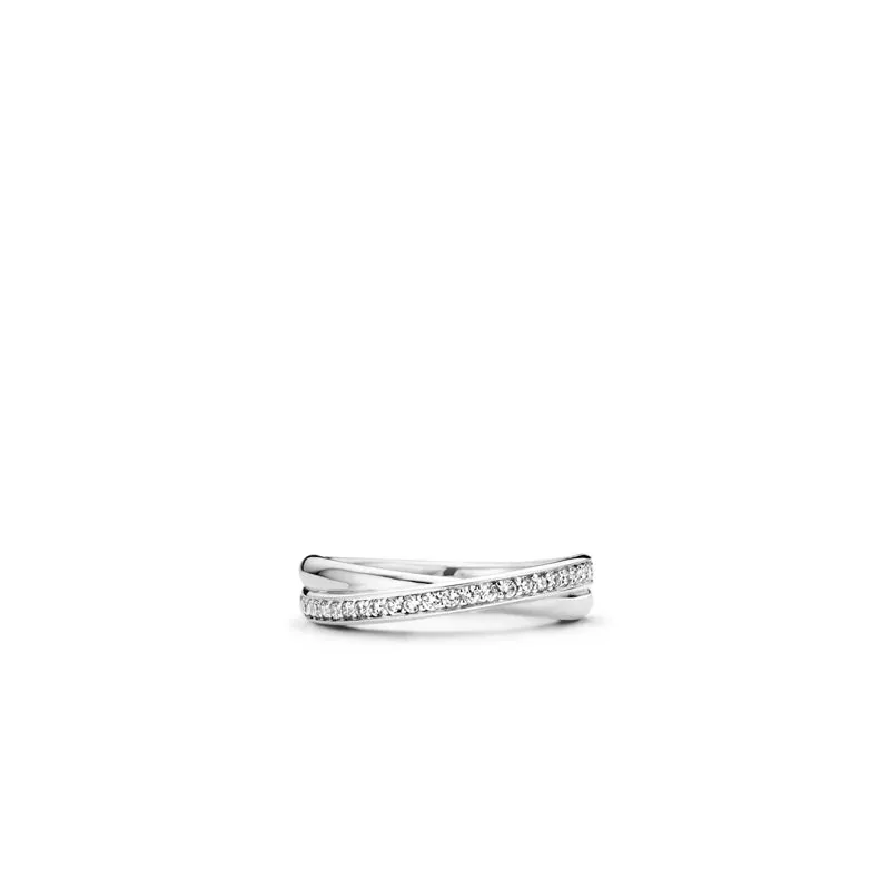 Bague TI SENTO - Argent, zircons (1953ZI)