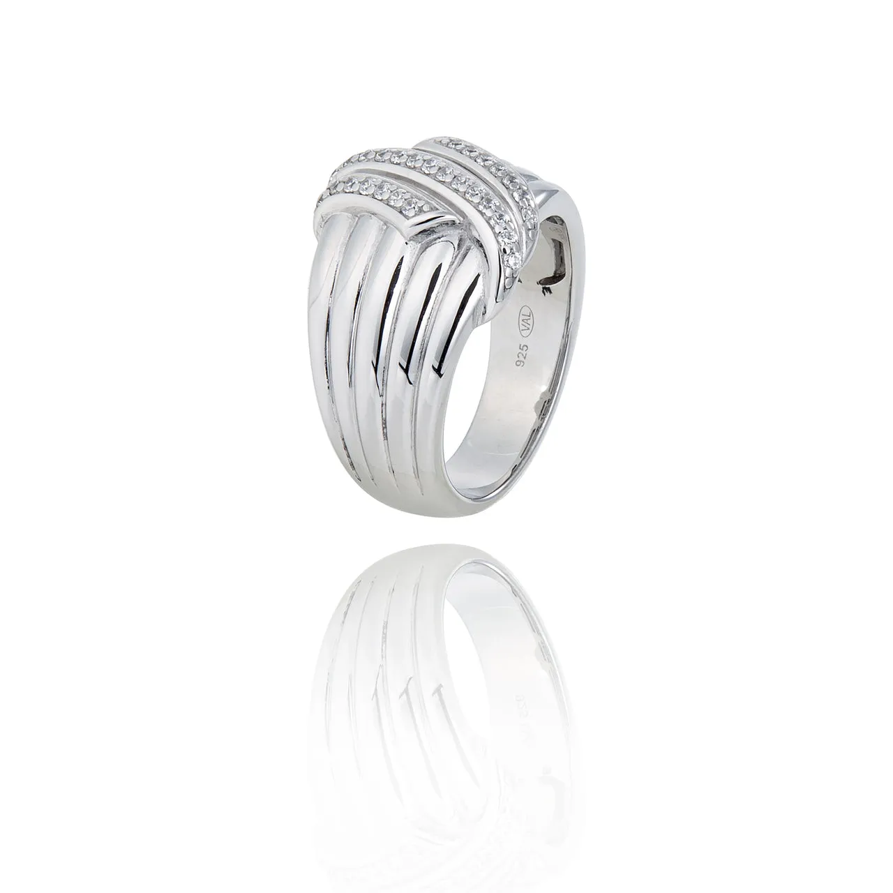 Bague UNA STORIA - Turban, Argent et zircons (BG160125)