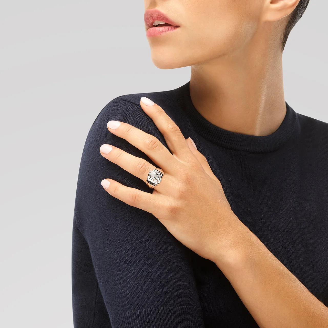 Bague UNA STORIA - Turban, Argent et zircons (BG160125)