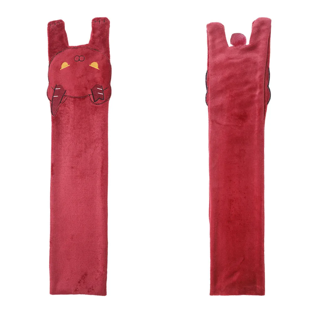 Baldur's Gate Karlach Red Plush Embroidered Scarf Cosplay Costume Outfits