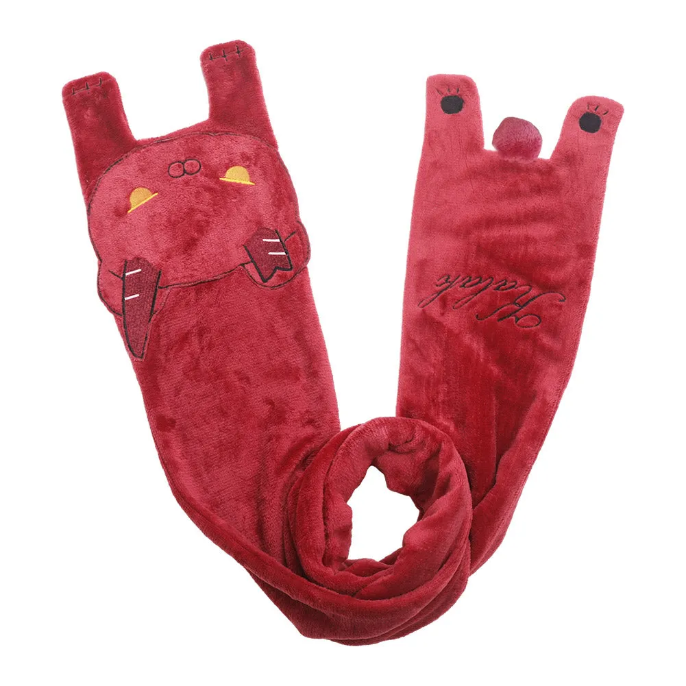 Baldur's Gate Karlach Red Plush Embroidered Scarf Cosplay Costume Outfits