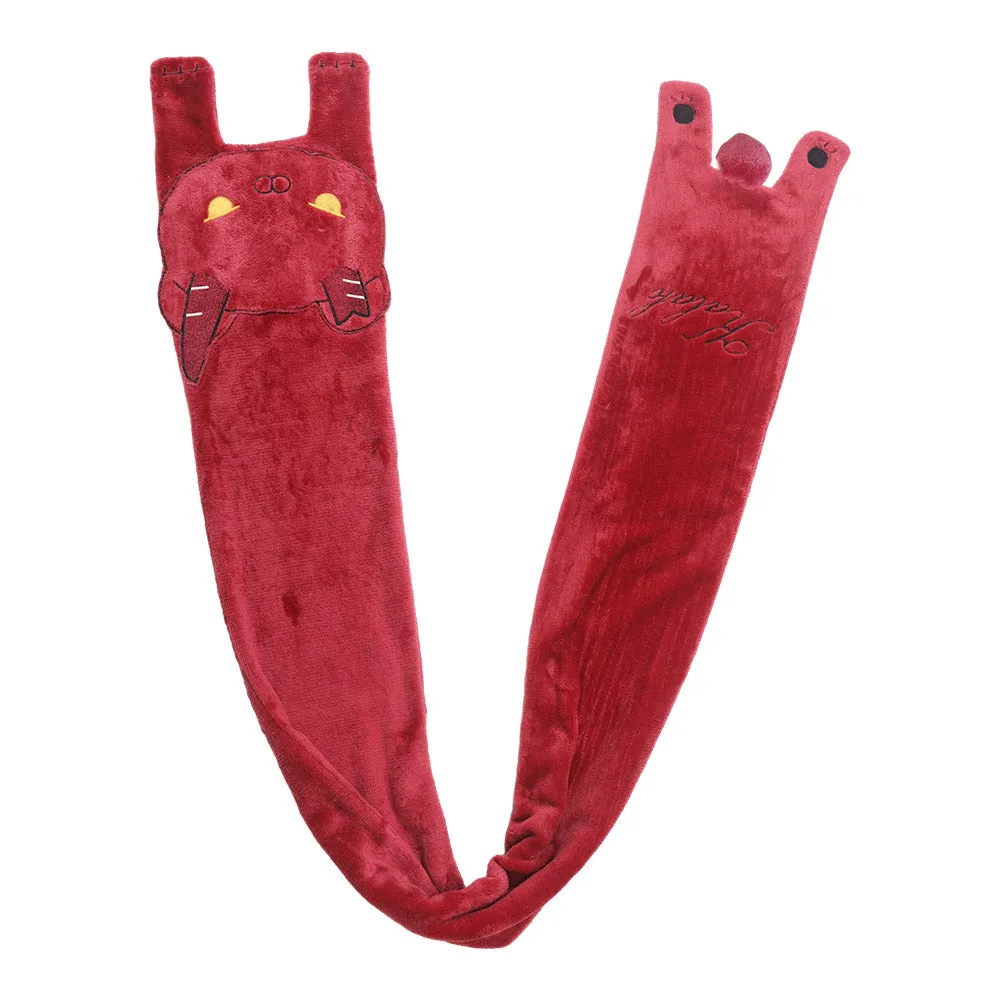 Baldur's Gate Karlach Red Plush Embroidered Scarf Cosplay Costume Outfits