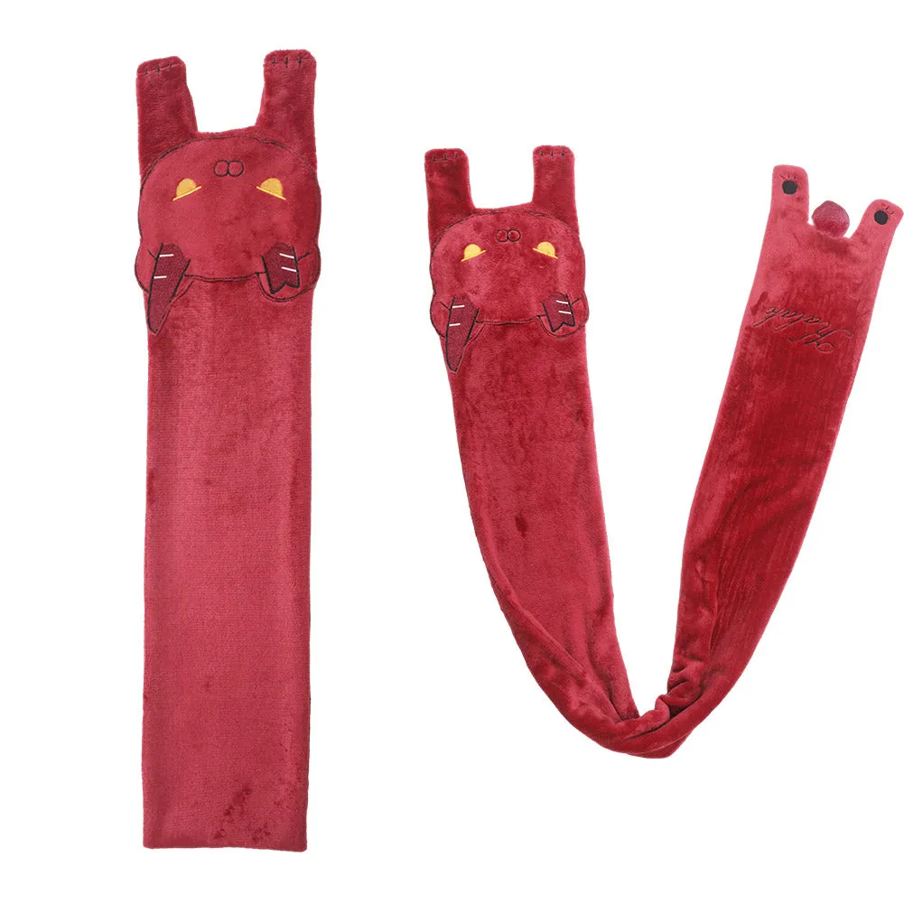 Baldur's Gate Karlach Red Plush Embroidered Scarf Cosplay Costume Outfits