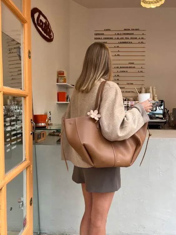 B&S | Spacious & Durable Vintage Tote Bag for Women – Versatile Shoulder Bag for Everyday Use