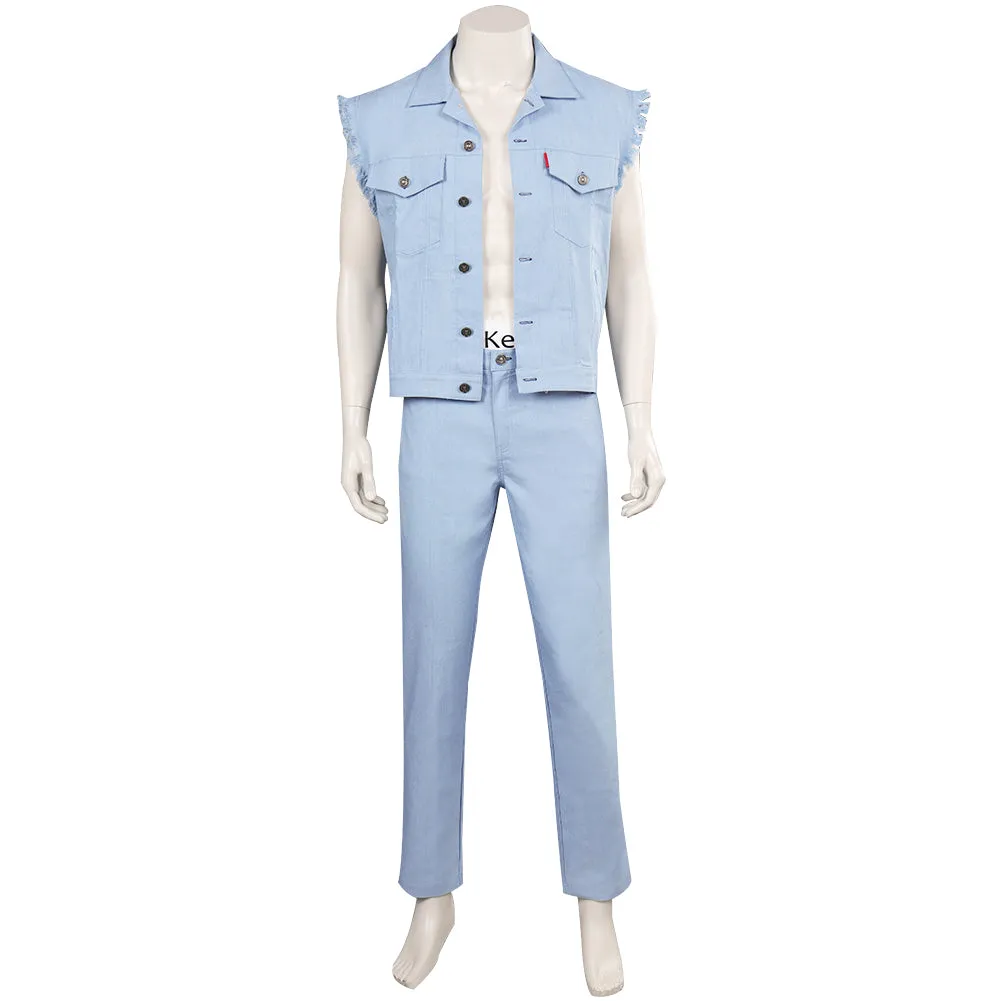 Barbie 2023 Ken Cosplay Costume Cowboy Outfits Halloween Carnival Suit