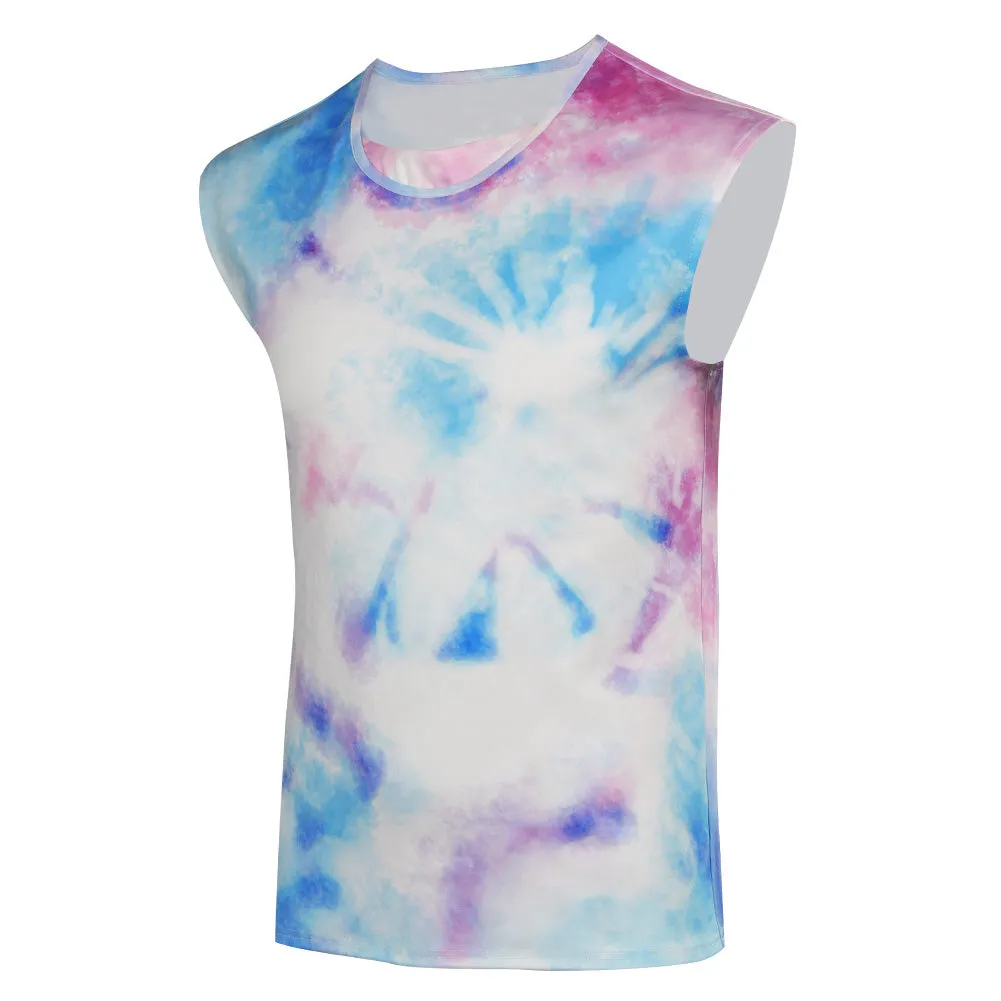 Barbie 2023 Ken Tie-dye Vest  Cosplay Costume Halloween Carnival Suit