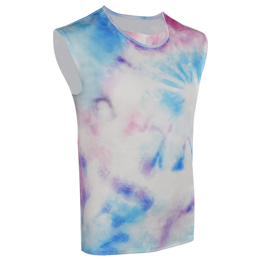 Barbie 2023 Ken Tie-dye Vest  Cosplay Costume Halloween Carnival Suit