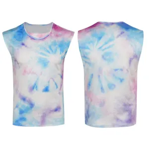 Barbie 2023 Ken Tie-dye Vest  Cosplay Costume Halloween Carnival Suit