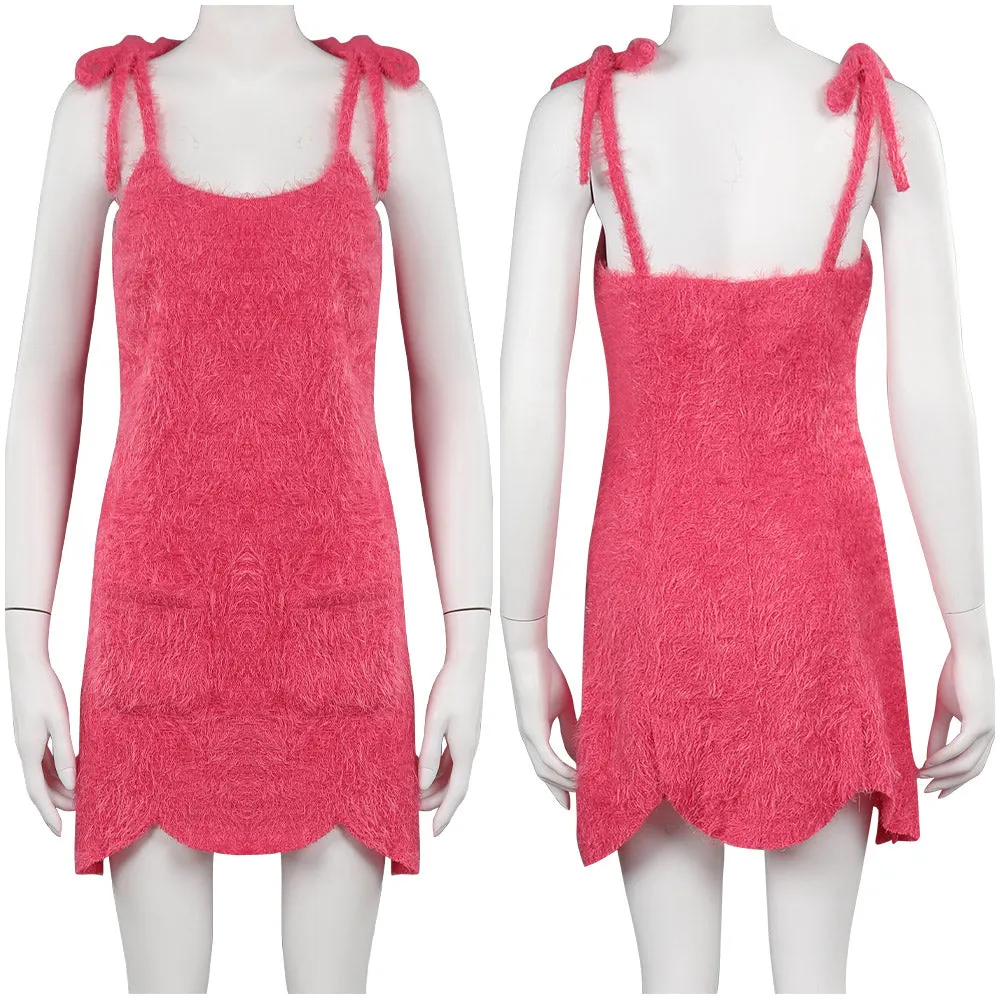 Barbie 2023 Pink Sling Dress Cosplay Costume Halloween Carnival Suit