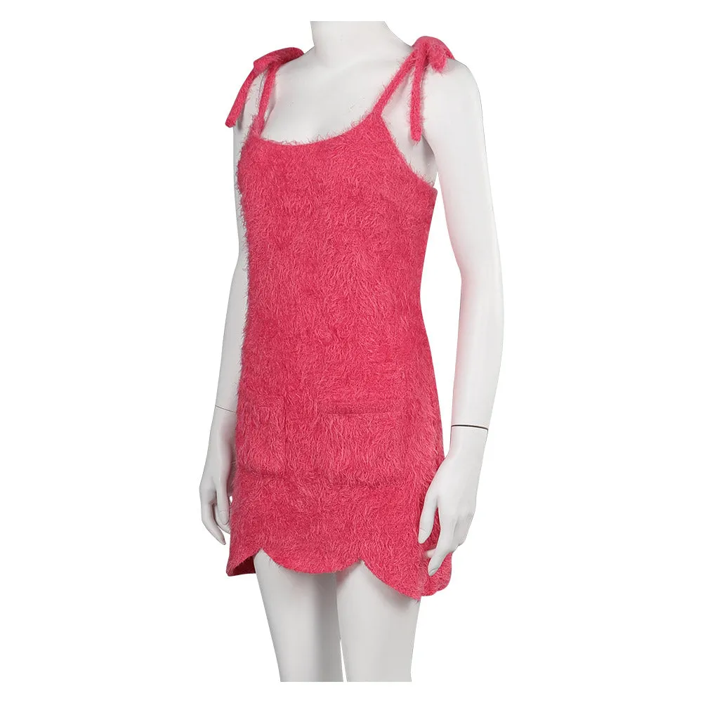 Barbie 2023 Pink Sling Dress Cosplay Costume Halloween Carnival Suit