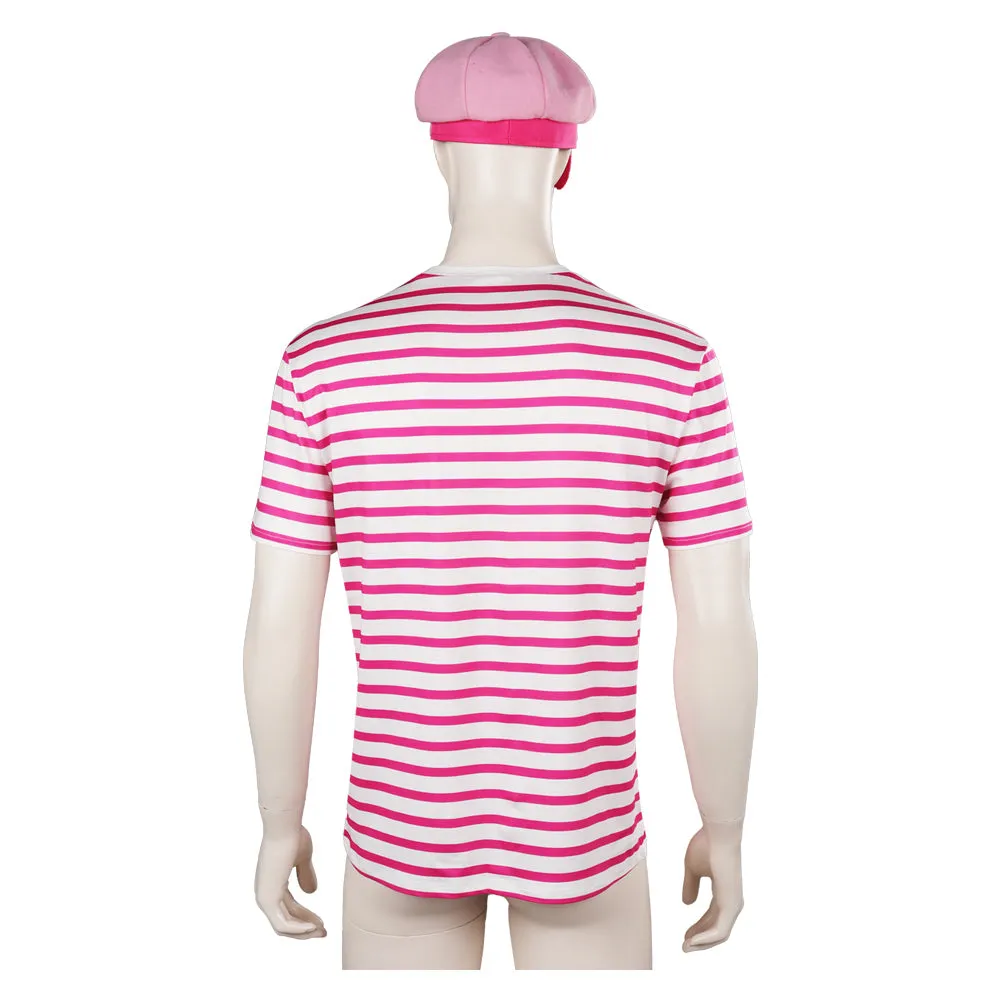 Barbie Ken Cosplay Costume Men T-shirt Hat Outfits Halloween Carnival Suit