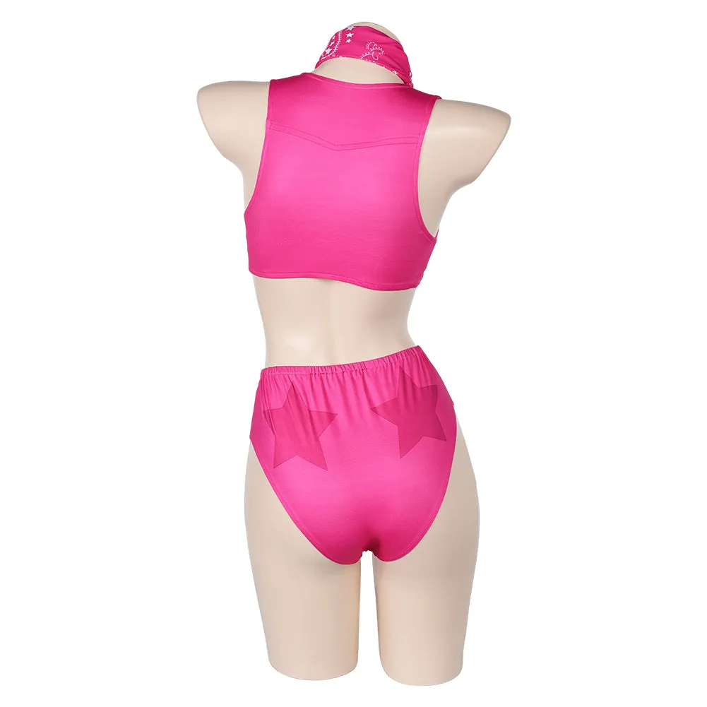 Barbie Original Pink Sexy BIKINIS Swimsuit Swimwear Cosplay Costume Outfits
