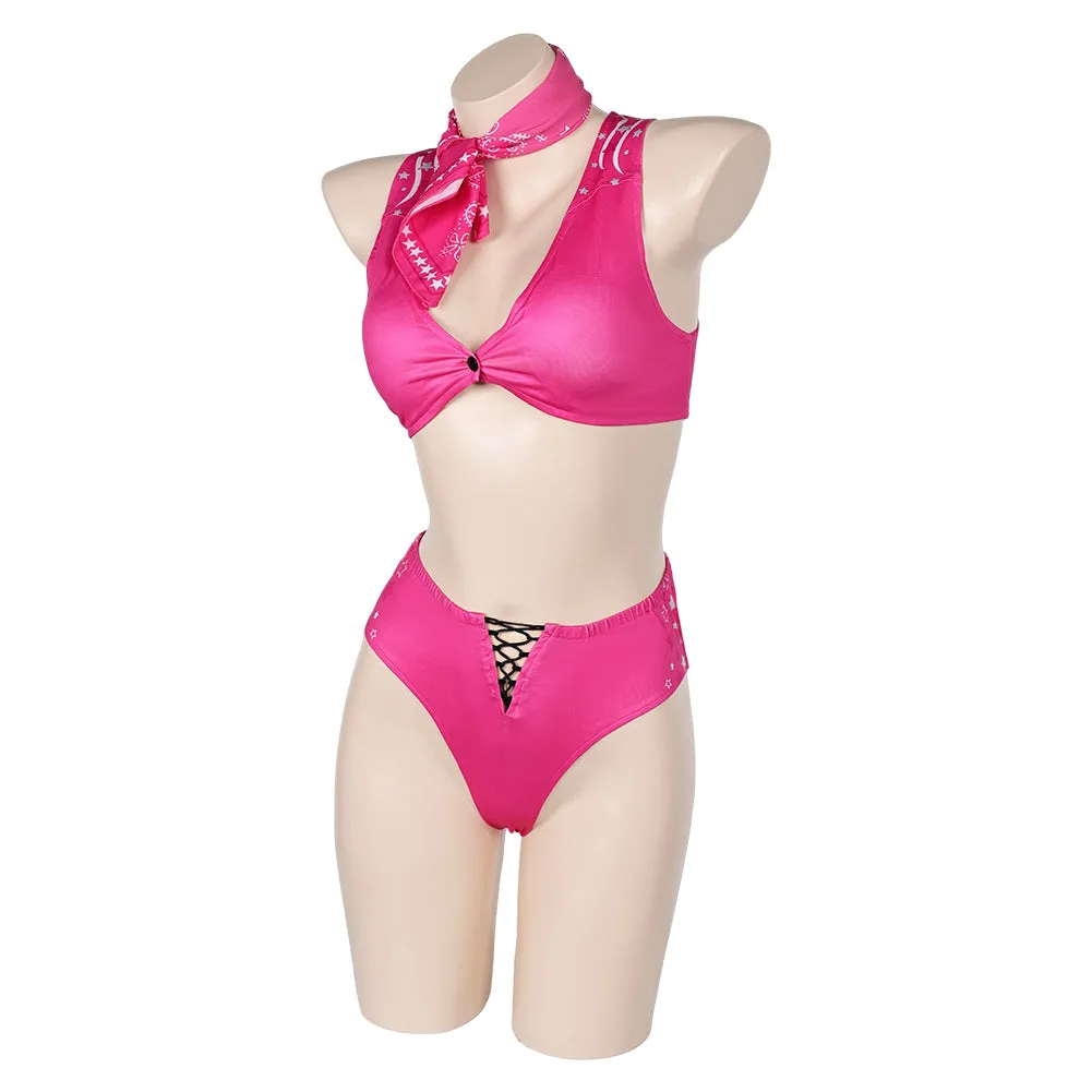 Barbie Original Pink Sexy BIKINIS Swimsuit Swimwear Cosplay Costume Outfits