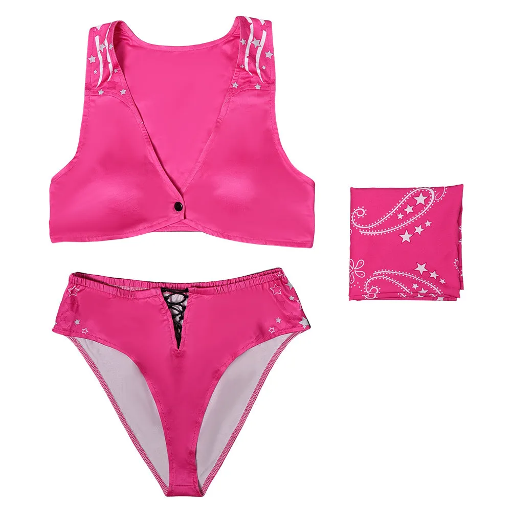 Barbie Original Pink Sexy BIKINIS Swimsuit Swimwear Cosplay Costume Outfits