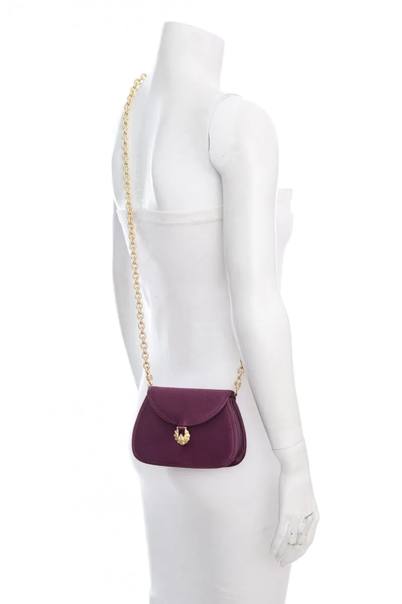 Barry Kieselstein-Cord Lavender Satin Clutch