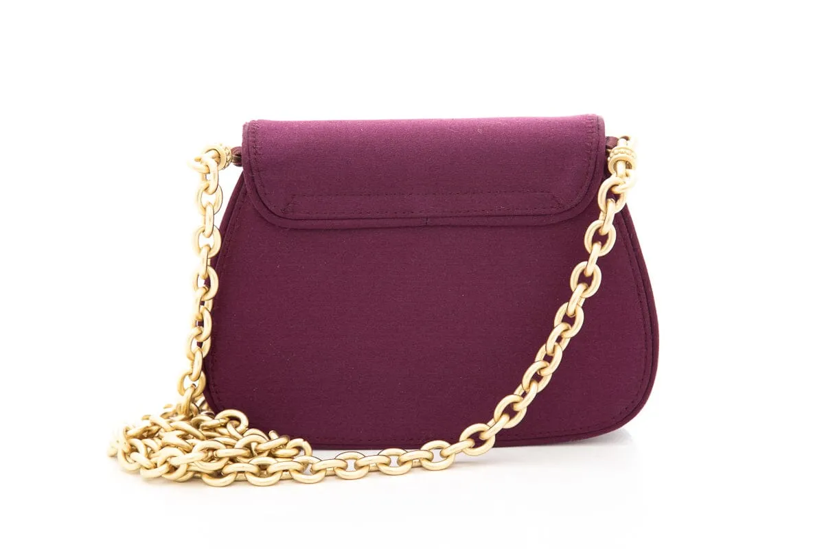 Barry Kieselstein-Cord Lavender Satin Clutch