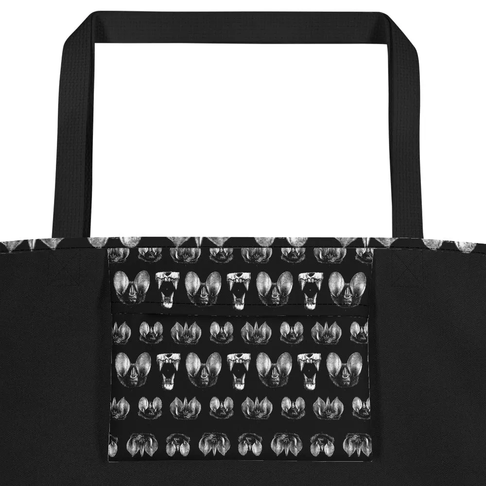 Bat Diagram Beach Bag