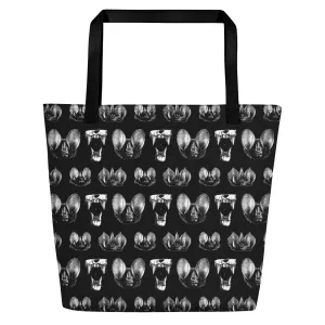 Bat Diagram Beach Bag