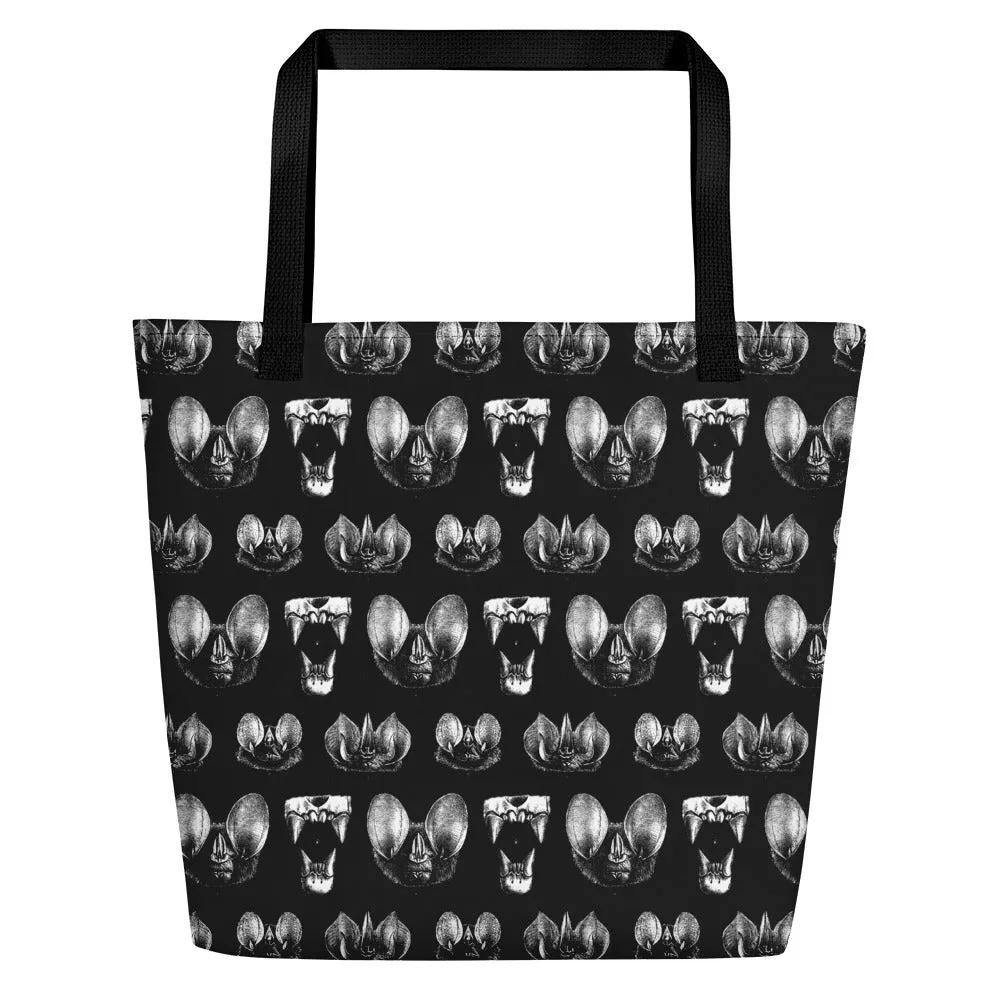 Bat Diagram Beach Bag